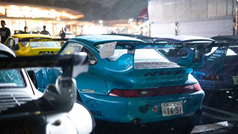 Illustration for article titled I Drove Through A Japanese Typhoon With A Dozen RWB Porsches
